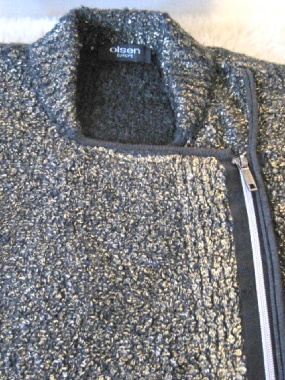 Olsen Europe Metallic Knit Sweater Jacket - Picture 5 of 15